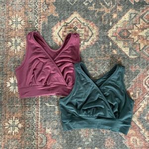 KINDRED BRAVELY | Crossover Terrycloth Nursing Bras - 2 bras